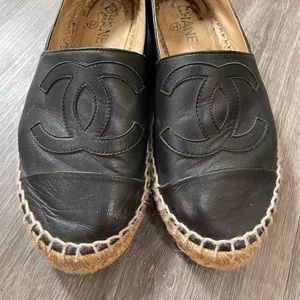 Chanel leather espadrilles